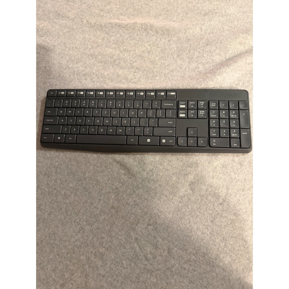 Logitech MK235 Wireless Keyboard Full Size Numeric Keypad Graphite Gray K235
